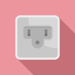 Poster - type b power socket icon. flat illustration of type b power socket vector icon for web design