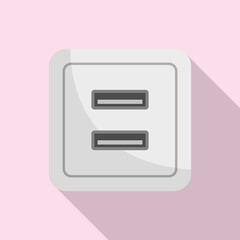 Poster - usb power socket icon. flat illustration of usb power socket vector icon for web design