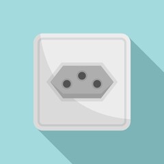 Poster - type j power socket icon. flat illustration of type j power socket vector icon for web design