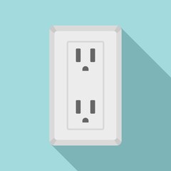 Poster - double type b power socket icon. flat illustration of double type b power socket vector icon for web