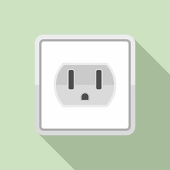 Wall Mural - Device power socket icon. Flat illustration of device power socket vector icon for web design