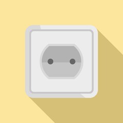 Poster - tech power socket icon. flat illustration of tech power socket vector icon for web design