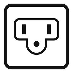 Poster - type b power socket icon. simple illustration of type b power socket vector icon for web design isol