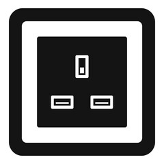 Poster - type g power socket icon. simple illustration of type g power socket vector icon for web design isol