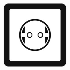 Poster - european power socket icon. simple illustration of european power socket vector icon for web design 