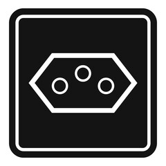 Poster - type j power socket icon. simple illustration of type j power socket vector icon for web design isol