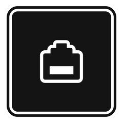 Poster - Lan port wall socket icon. Simple illustration of lan port wall socket vector icon for web design isolated on white background