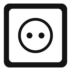 Poster - classic power socket icon. simple illustration of classic power socket vector icon for web design is