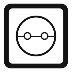 Poster - Cable power socket icon. Simple illustration of cable power socket vector icon for web design isolated on white background