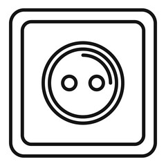 Poster - Classic power socket icon. Outline classic power socket vector icon for web design isolated on white background