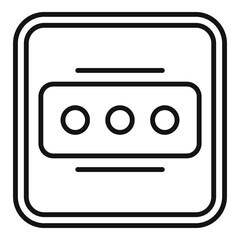 Poster - power socket icon. outline power socket vector icon for web design isolated on white background