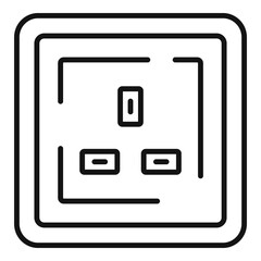 Poster - type g power socket icon. outline type g power socket vector icon for web design isolated on white b