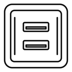 Poster - usb power socket icon. outline usb power socket vector icon for web design isolated on white backgro