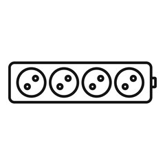 Poster - electric extension cord icon. outline electric extension cord vector icon for web design isolated on