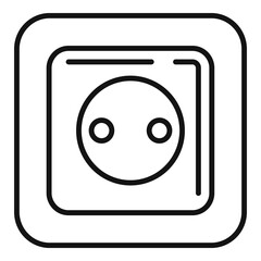 Poster - Belgium power socket icon. Outline belgium power socket vector icon for web design isolated on white background