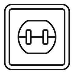 Poster - Element power socket icon. Outline element power socket vector icon for web design isolated on white background