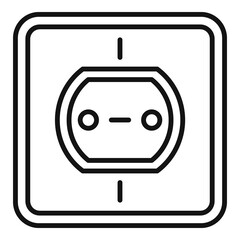 Poster - tech power socket icon. outline tech power socket vector icon for web design isolated on white backg
