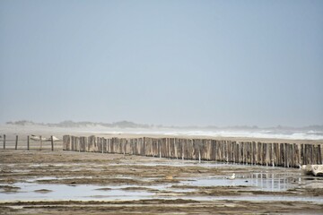 bridge over the river, photo as a background , in saint maries de la mer sea village Camargue, france