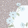 © evamarina - Minimal art flower print. Floral trendy background for scarf print, textile, covers, surface, scrapbooking, decoupage. Bandana, pareo, home textile design