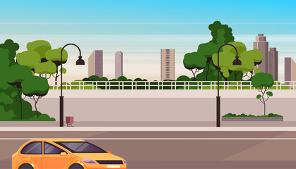 city town street road transportation concept. vector flat graphic design illustration