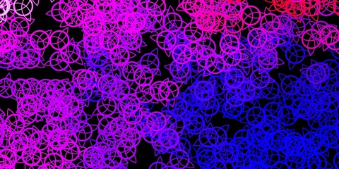 Dark Purple, Pink vector pattern with magic elements.