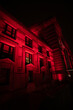 Union station painted red to celebrate the 2020 chiefs victory in Kansas city