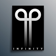 Wall Mural - Infinity loop symbol design for poster, flyer, brochure cover, typography, or other printing products