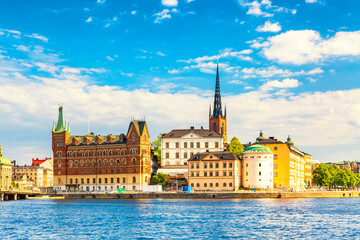 Wall Mural - Gamla Stan, the old part of Stockholm in a sunny summer day, Sweden.