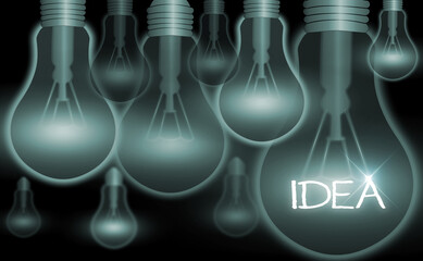 Poster - Conceptual hand writing showing Idea. Concept meaning impression that tries to portray the overarching scope or outline