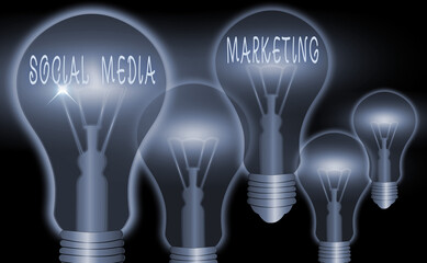 Poster - Word writing text Social Media Marketing. Business photo showcasing showing connecting and business sharing through internet