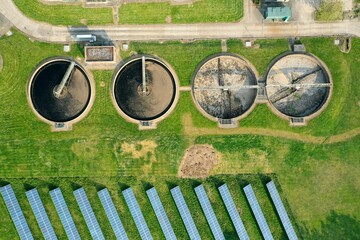 sewage treatment site birdseye view