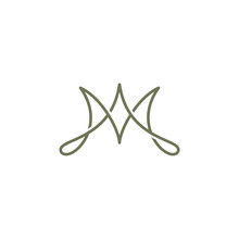 Luxury Letter M For Boutique Logo Design With Vintage Style