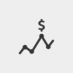 Leinwandbilder - business profit graph icon vector illustration for website and graphic design