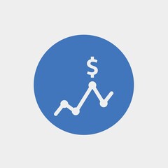 Leinwandbilder - business profit graph icon vector illustration for website and graphic design