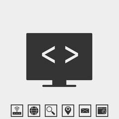 Leinwandbilder - programming computer icon vector illustration for website and graphic design