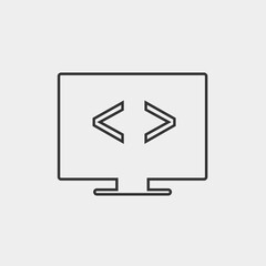 Leinwandbilder - programming computer icon vector illustration for website and graphic design