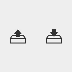 Leinwandbilder - download and upload icon vector illustration for website and graphic design