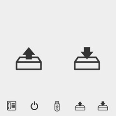 Leinwandbilder - download and upload icon vector illustration for website and graphic design