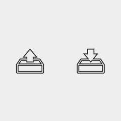 Fototapete - download and upload icon vector illustration for website and graphic design