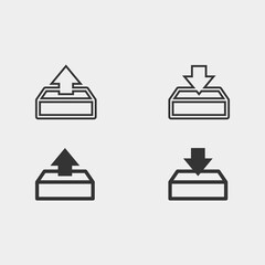 Fototapete - download and upload icon vector illustration for website and graphic design