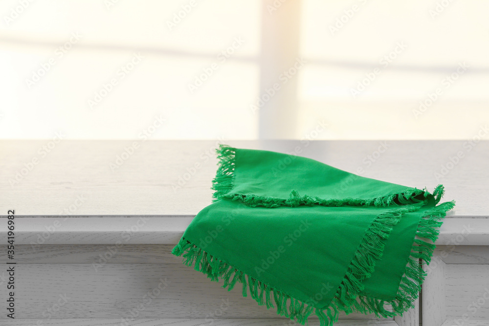 Napkin on table in room