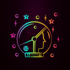 Aufkleber - Helmet nolan icon Simple thin line, outline vector of space icons for ui and ux, website or mobile application