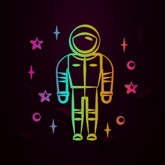 Aufkleber - Cosmonaut nolan icon Simple thin line, outline vector of space icons for ui and ux, website or mobile application