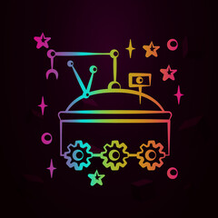 Poster - Mars robot nolan icon Simple thin line, outline vector of space icons for ui and ux, website or mobile application
