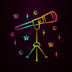 Aufkleber - Telescope nolan icon Simple thin line, outline vector of space icons for ui and ux, website or mobile application