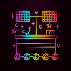 Aufkleber - Satellite nolan icon Simple thin line, outline vector of space icons for ui and ux, website or mobile application