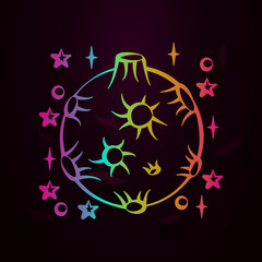 Aufkleber - Planet nolan icon Simple thin line, outline vector of space icons for ui and ux, website or mobile application