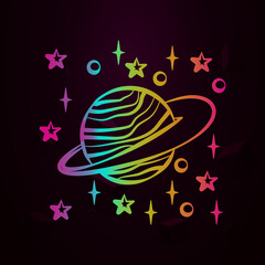 Aufkleber - Planet nolan icon Simple thin line, outline vector of space icons for ui and ux, website or mobile application
