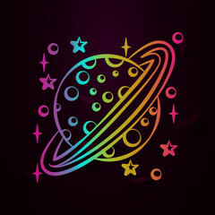 Aufkleber - Planet nolan icon Simple thin line, outline vector of space icons for ui and ux, website or mobile application