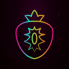 Poster - sectional strawberry outline nolan icon Simple thin line, outline vector of fruit icons for ui and ux, website or mobile application